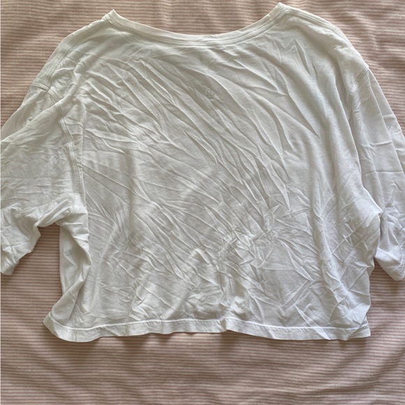 Lululemon white cropped tshirt - Picture 3 of 5